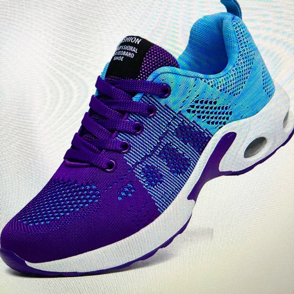 Vibrant Purple and Blue Women's Athletic Shoes
